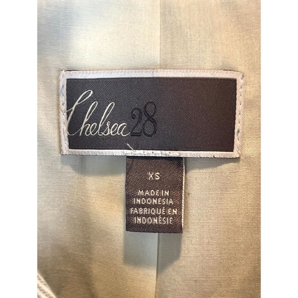 Chelsea28 Women Slim Lapel Multiple Zippers Motorcycle Jacket Gray White Size XS - Picture 7 of 7